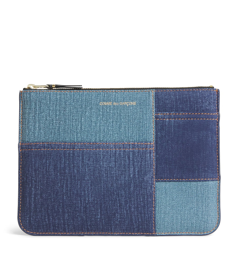Comme Des Garçons wallet lambskin denim-patch 16x21.5cm (British brand)