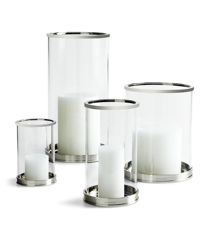 Ralph Lauren large modern hurricane candle holder 45.5cm height, imported from the UK
