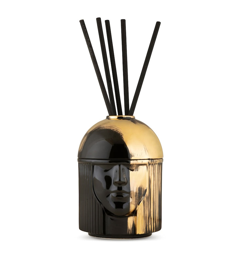 GINORI 1735 porcelain diffuser holder with gold drip, 15cm high, UK version