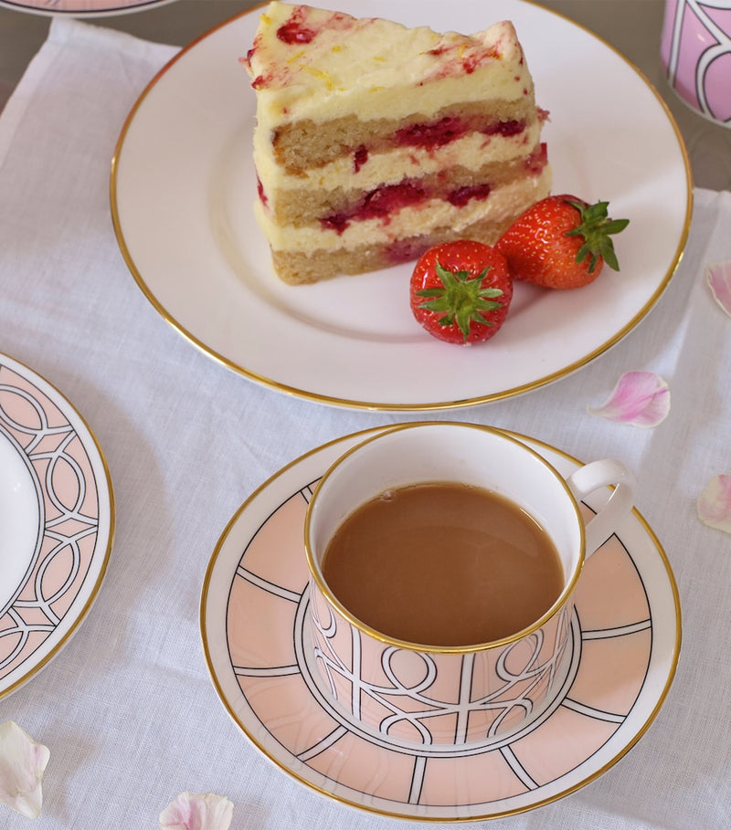 O.W.London Loop teacup and saucer fine bone china (British brand)