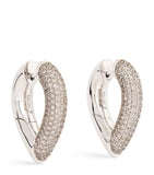 Engelbert Big White Gold and Diamond Drop Link Earrings - British product