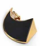 Alaïa leather sculptural pendant clip-on earrings, UK version
