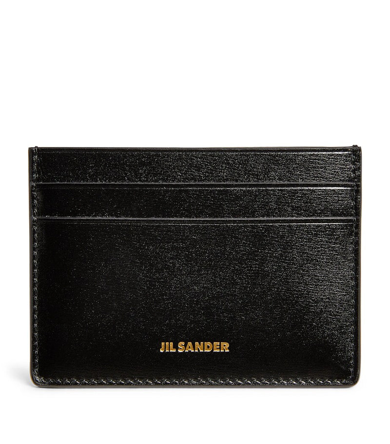 Jil Sander leather card holder with 5 slots, compact size, UK version