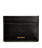 Jil Sander leather card holder with 5 slots, compact size, UK version