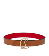 Harrods Christian Louboutin CL Logo Leather Belt 3.5cm- Buy online at McGrocer