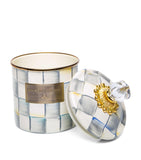 MacKenzie-Childs Sterling Check canister 19cm, imported from the UK