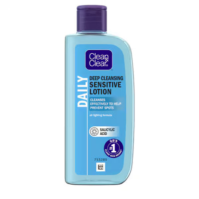 Superdrug Clean & Clear Sensitive Cleansing Lotion Face Cleanser 200ml- Buy online at McGrocer