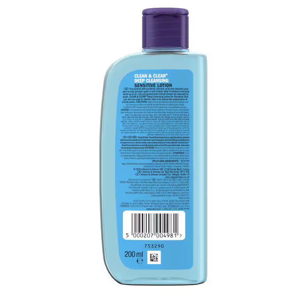 Clean & Clear sensitive cleansing lotion 200ml - British product