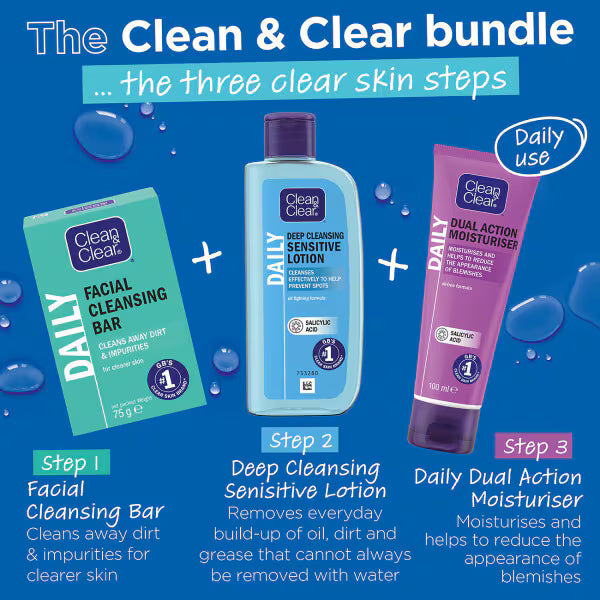 Clean & Clear sensitive cleansing lotion 200ml - British product