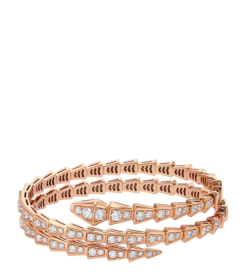 Bvlgari Serpenti Viper bracelet in rose gold with diamonds - British product