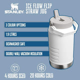 Stanley IceFlow Flip Straw jug 1.9L water bottle, imported from the UK