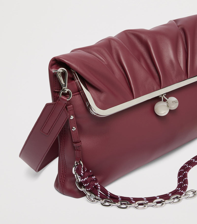 Weekend Max Mara Pasticcino leather clutch bag (British brand)