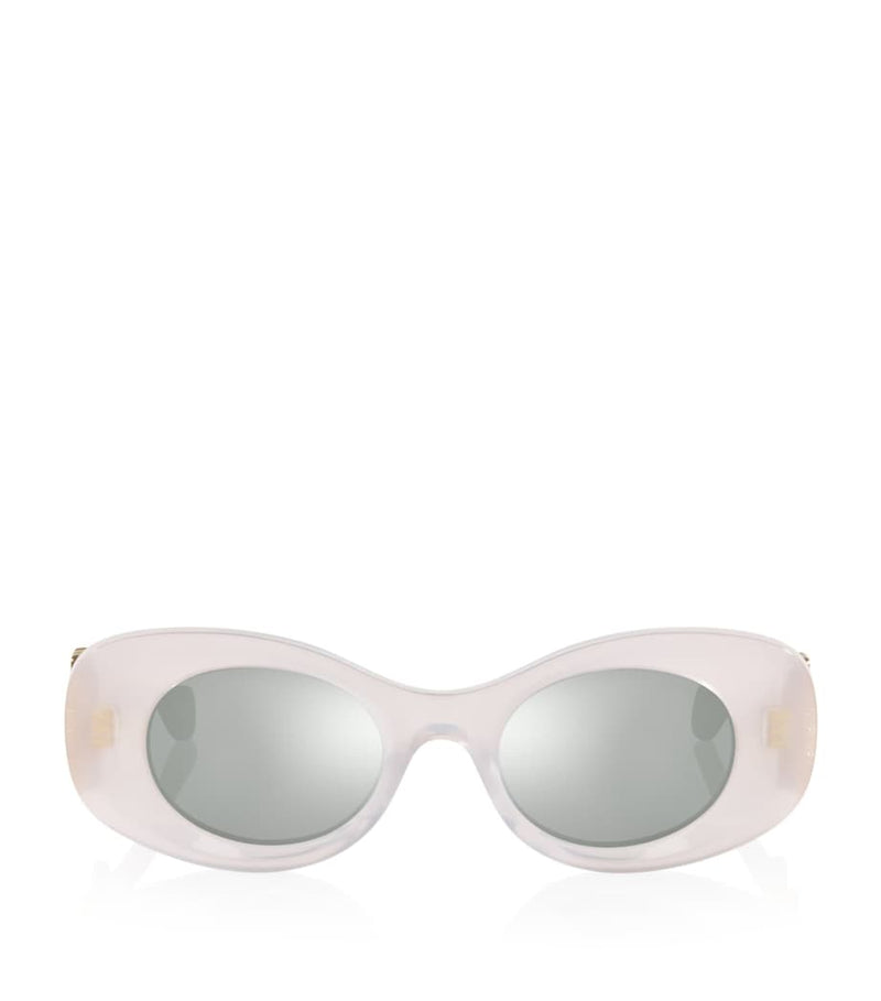 LOEWE Anagram oval sunglasses with bevelled acetate frames, UK version