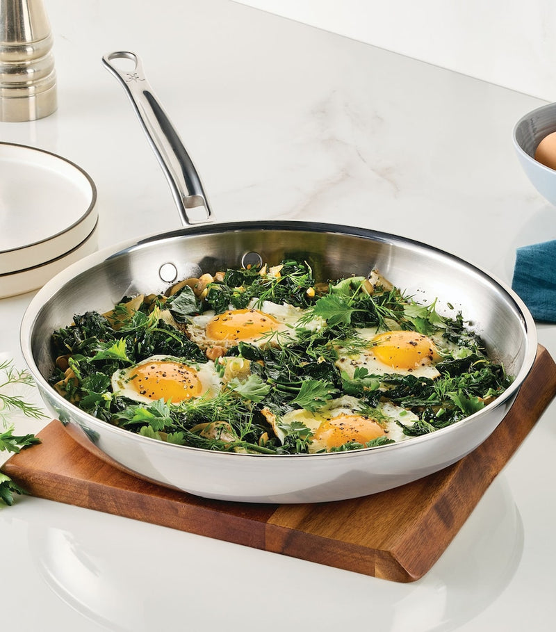 Hestan ProBond Luxe Skillet 28cm mirror stainless steel, imported from the UK