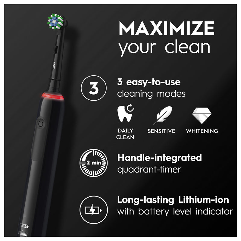 Oral-B Pro 3 black electric toothbrush travel case - British product