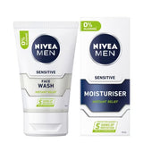 Superdrug NIVEA MEN Sensitive Skincare Duo Face Wash And Moisturiser 100ml And 75ml- Buy online at McGrocer
