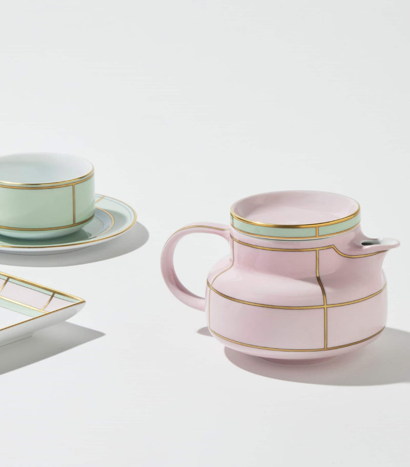 Ginori 1735 Porcelain Colonna Diva Rosa Teapot 770ml, UK version