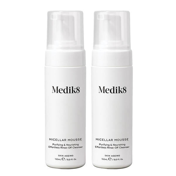 Medik8 micellar mousse cleanser duo, UK version