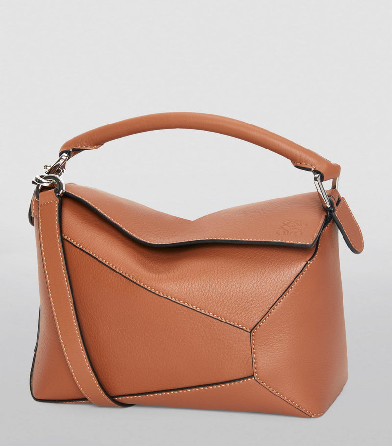 LOEWE Small Leather Puzzle Edge top-handle calfskin bag (British brand)