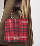 Harrods small tartan tote bag cotton canvas - British product