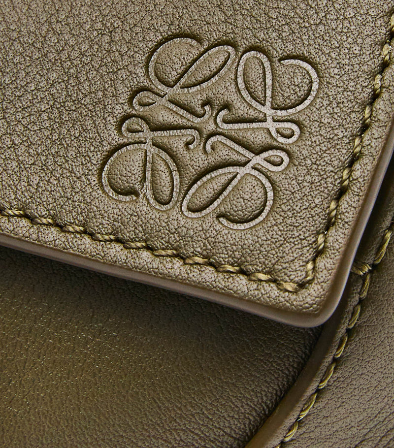 LOEWE Mini Puzzle Edge calfskin leather top-handle bag, imported from the UK