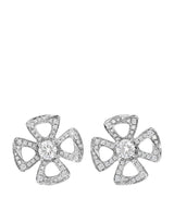 Harrods Bvlgari Fiorever White Gold and Diamond Stud Earrings- Buy online at McGrocer