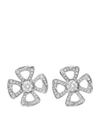 Bvlgari Fiorever white gold diamond stud earrings, imported from the UK