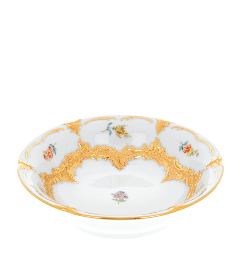 Meissen porcelain bowl with strewn flowers design and 200ml capacity, imported from the UK