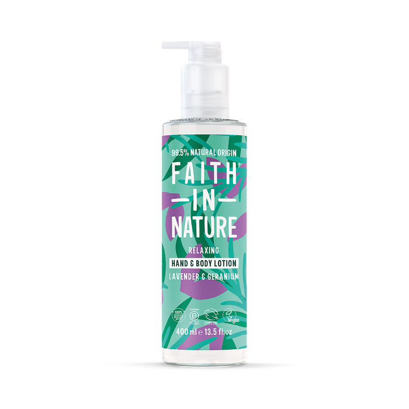 Faith In Nature Hand and Body Lotion Lavender Geranium 400ml - British product