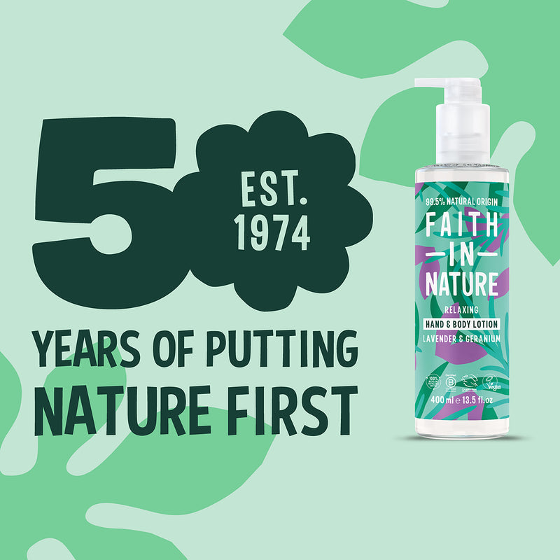 Faith In Nature Hand and Body Lotion Lavender Geranium 400ml - British product