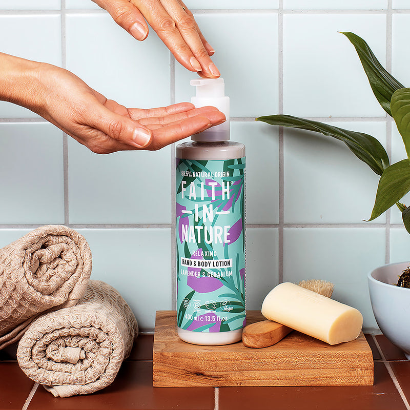 Faith In Nature Hand and Body Lotion Lavender Geranium 400ml - British product