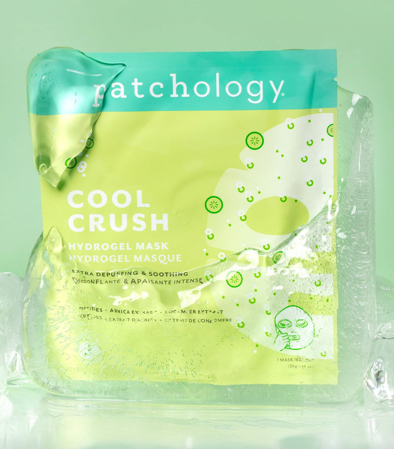 Patchology Cool Crush hydrogel face mask 44g, imported from the UK