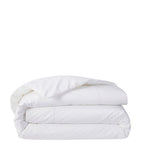 Yves Delorme double duvet cover in white with embroidery, 200cm x 200cm (British brand)