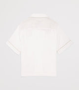 Linen Button-Up Shirt for Kids with Short Sleeves and Camp Collar, Ages 2-16 Years