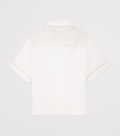 Chemise boutonnée en lin pour enfants à manches courtes et col club Harrods, 2-16 ans - Acheter en ligne sur McGrocer