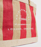 Harrods stripe canvas shopper bag (British brand)