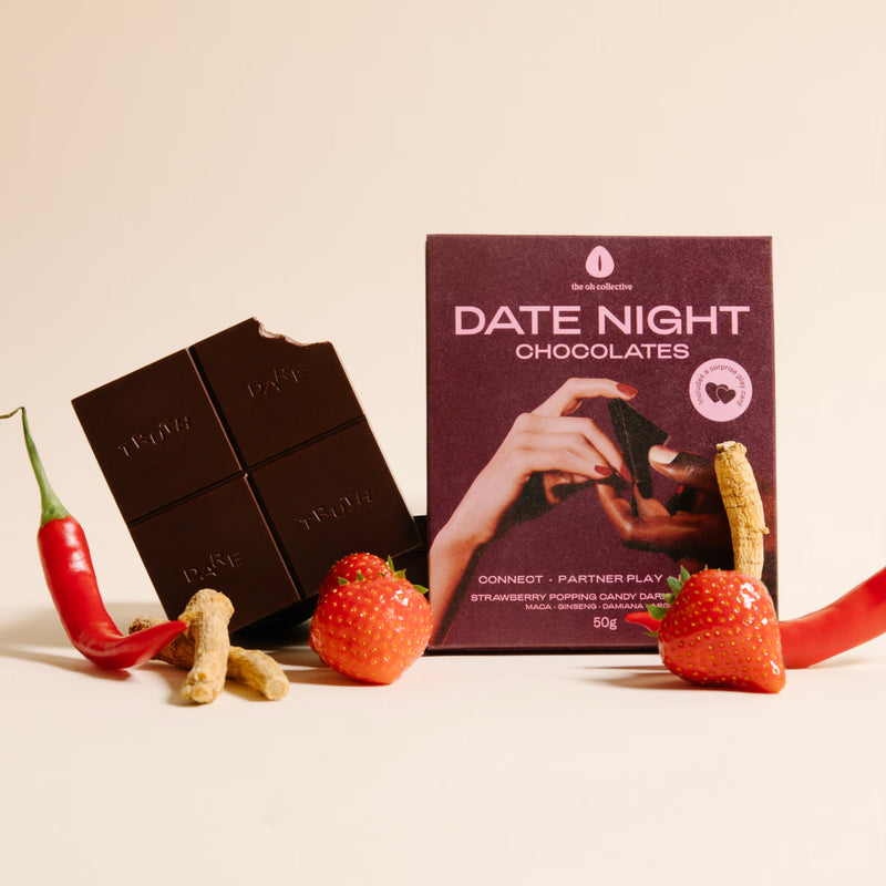Date Night libido chocolate with popping candy (British brand)