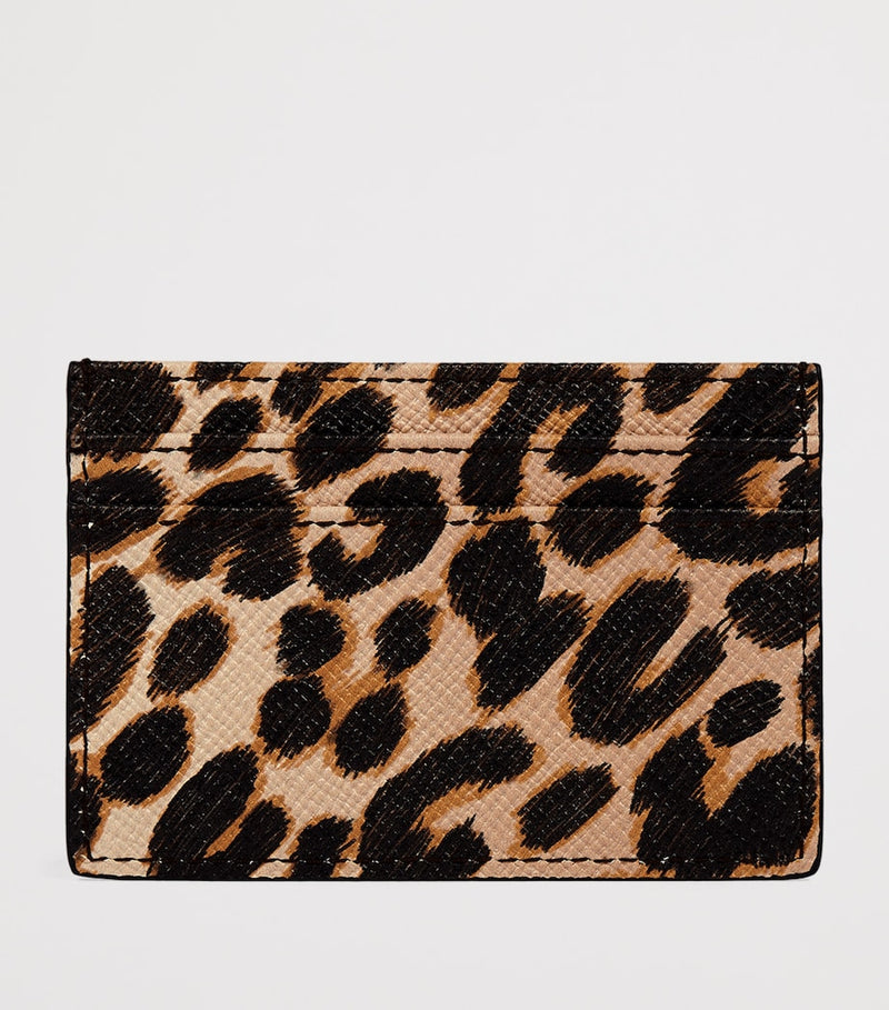 Smythson leather card holder Panama cross-grain (British brand)