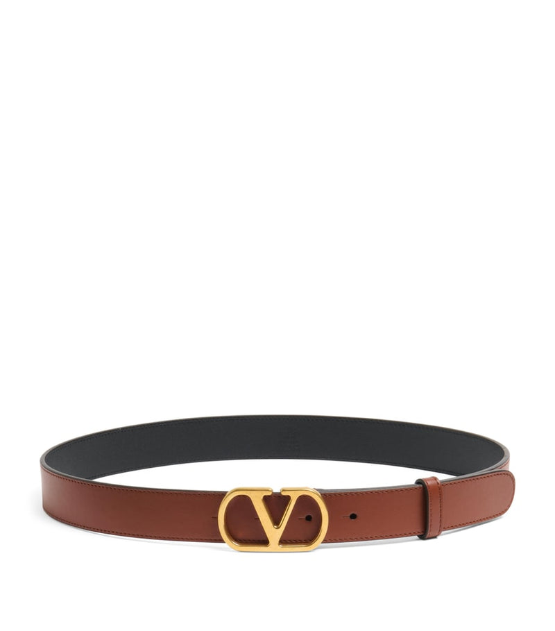 Valentino Garavani VLogo Signature leather belt 3cm, imported from the UK