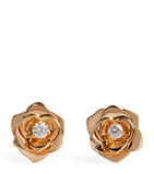 Piaget rose gold diamond earrings rose collection, UK version