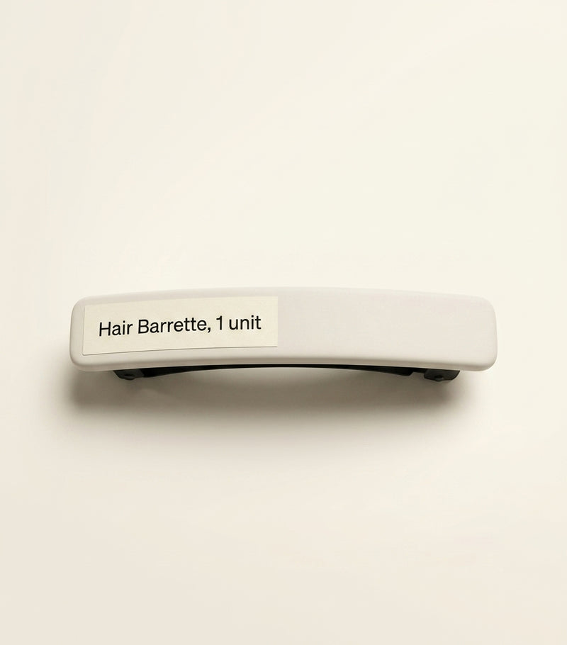 Prada plexiglass logo hair clip (British brand)