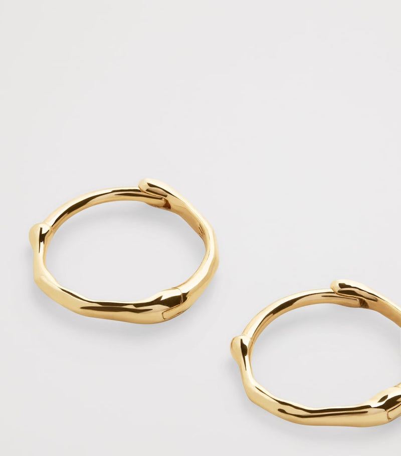 Monica Vinader MV Siren huggie earrings in yellow gold - British product