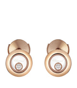 Harrods Chopard Rose Gold and Diamond Happy Diamonds Icons Earrings- Buy online at McGrocer