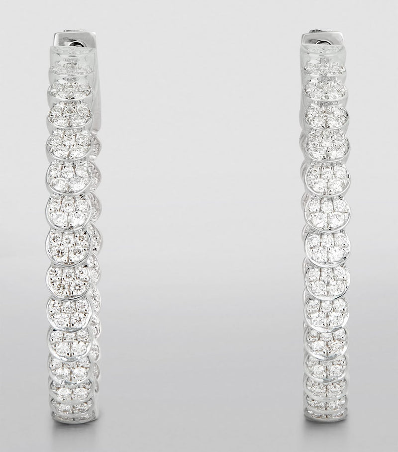 Anita Ko white gold diamond Luna hoop earrings - British product