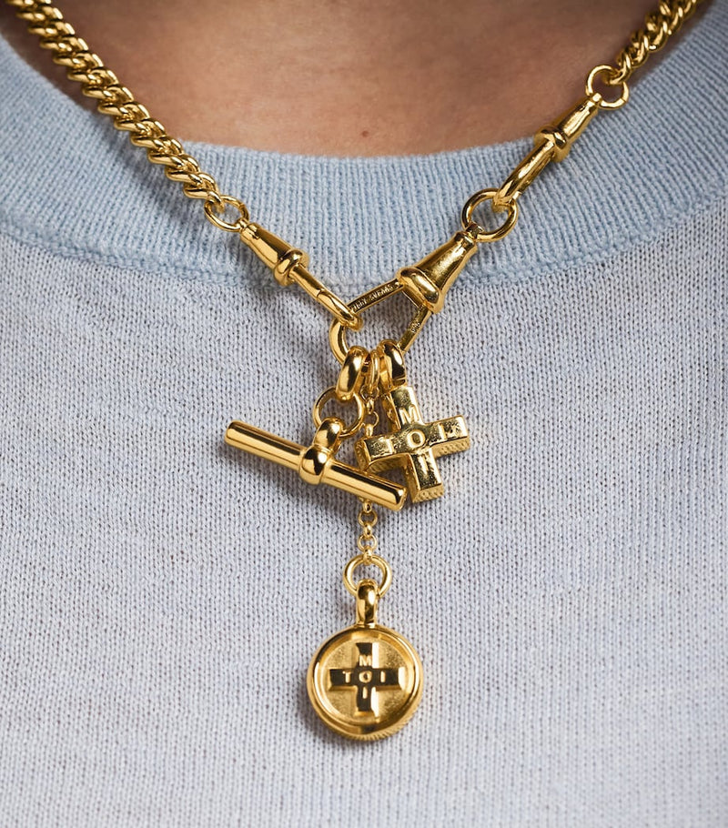 Tilly Sveaas Moi + Toi cluster necklace gold-plated brass - British product