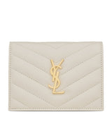 Harrods Saint Laurent Quilted Leather Monogram Wallet- Buy online at McGrocer