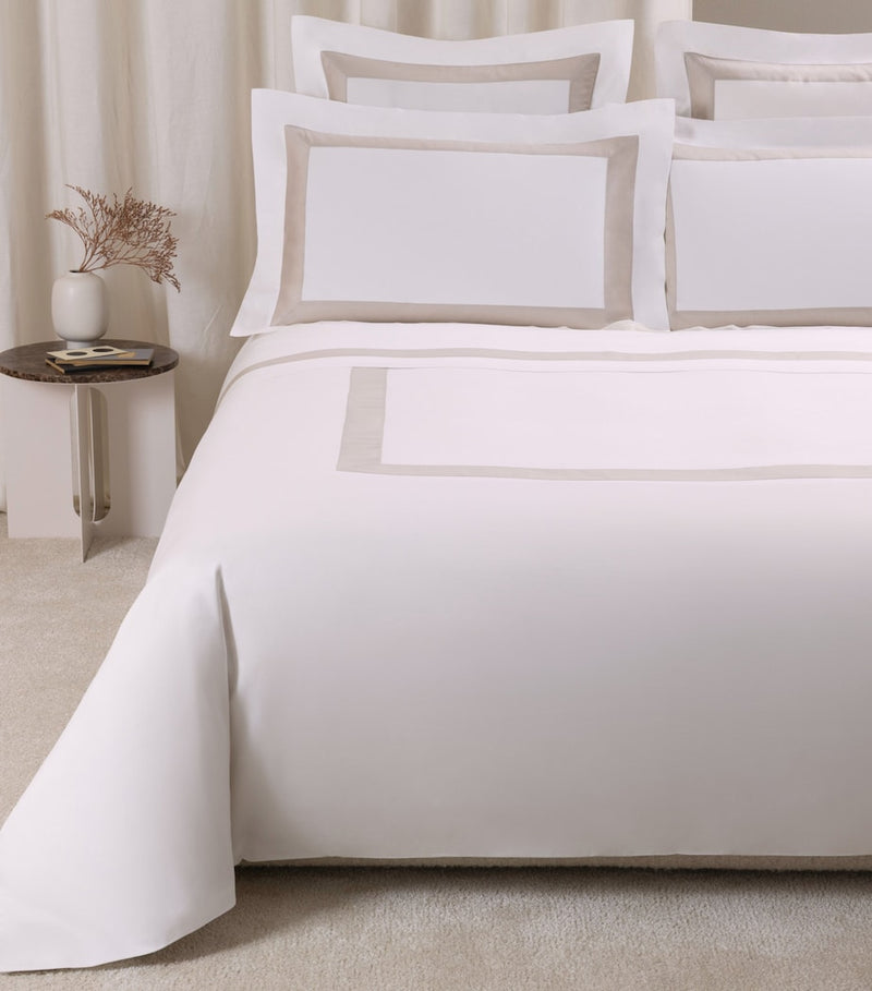 Frette Cotton Breeze Border queen duvet cover 240x220cm - British product