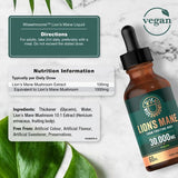 Wiseshrooms Lion's Mane mushroom liquid 30,000mg 60ml - British product