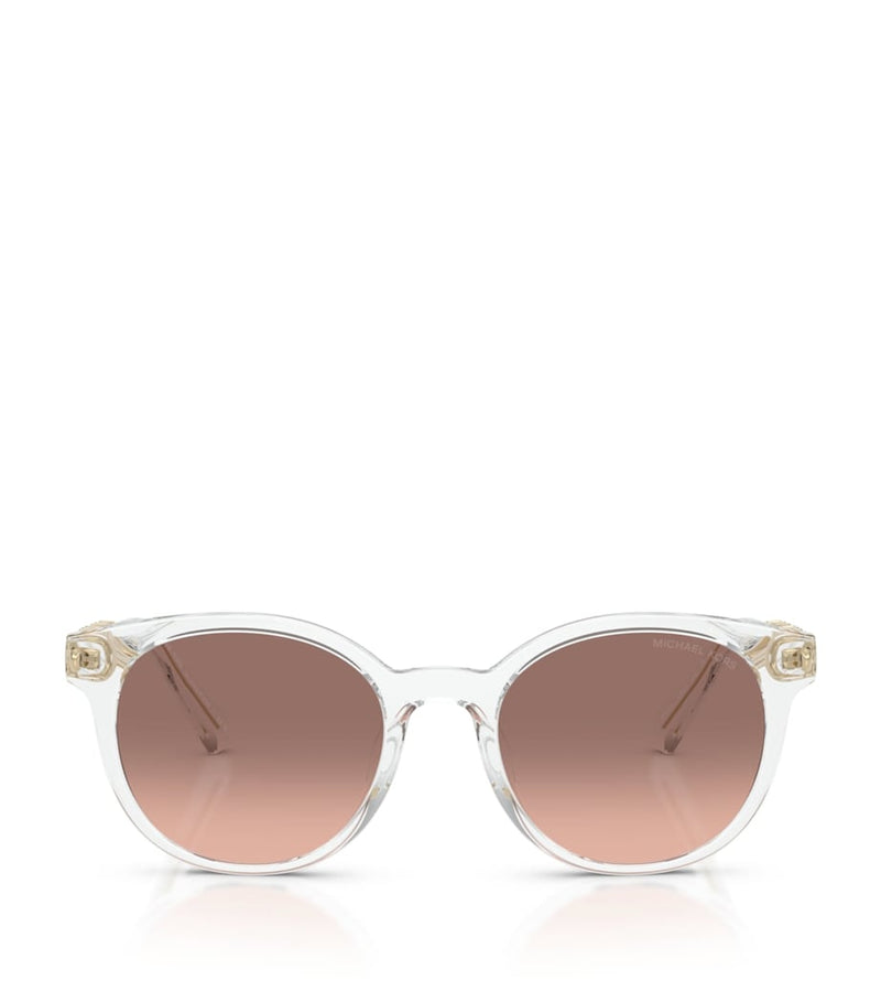 Michael Kors Pienza round sunglasses with gold-tone accents - British product