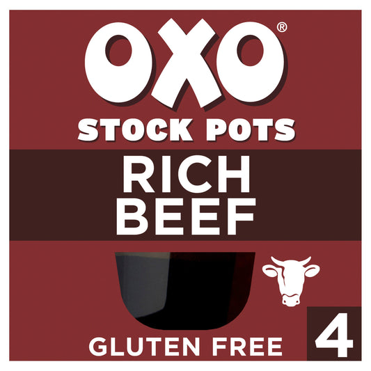 Oxo Beef with Onion & Rosemary Stock Pots x4 80g gluten free Sainsburys   